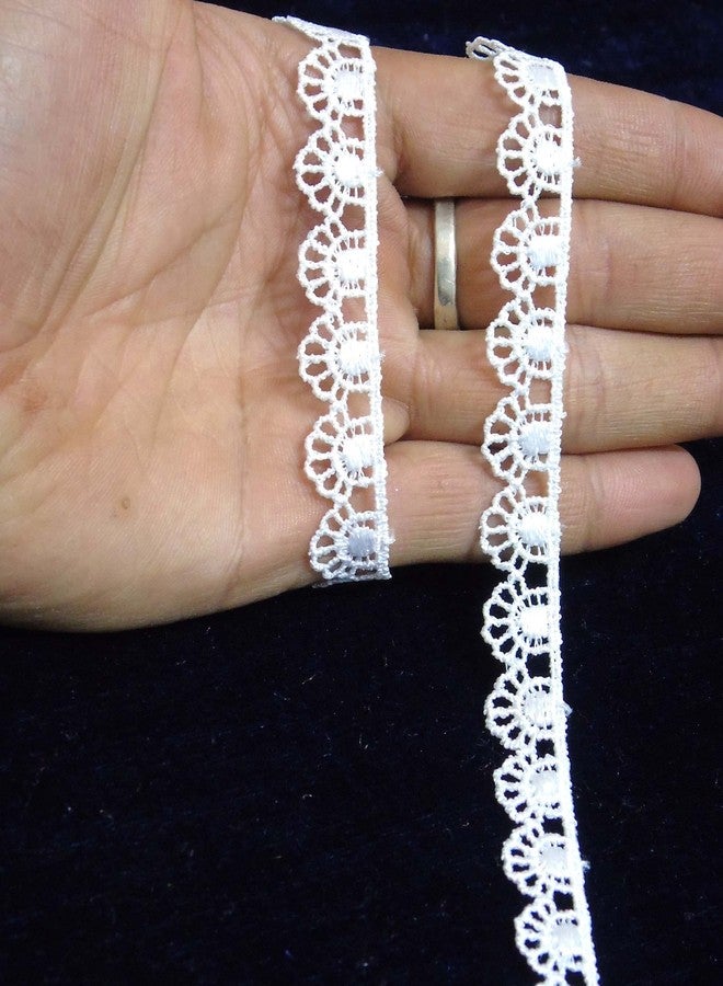 Strala Laces for Dresses, Sarees, Lehenga, Suits, Bags, Decorations, Borders, Crafts and Home Décor,Blouse (9 mtr) (White) - Image 2
